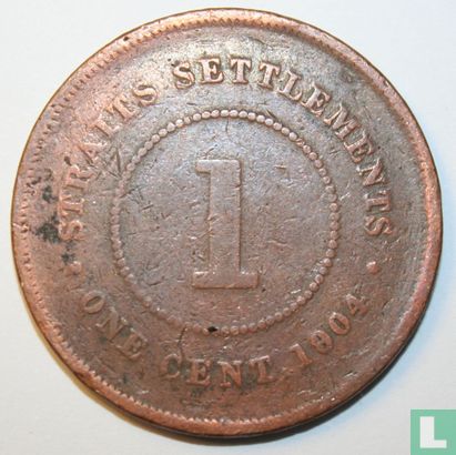 Straits Settlements 1 cent 1904 - Afbeelding 1