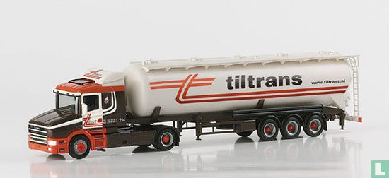 Scania T124 silo semitrailer 'Tiltrans' (NL)