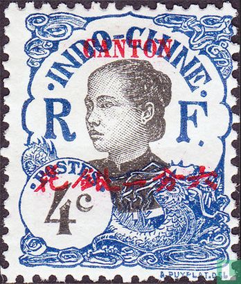 Annamese, with overprint