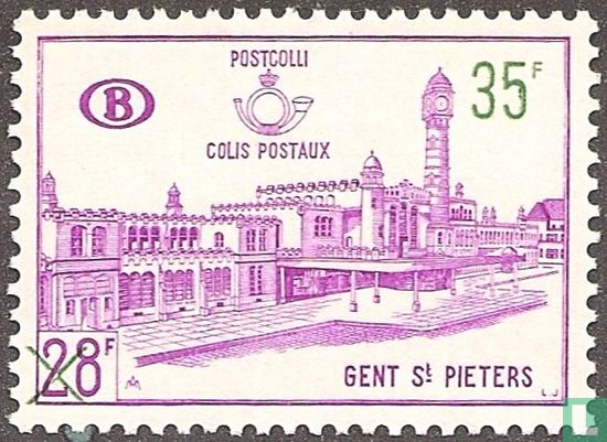 Gent-Sint-Pieters Railway Station, with overprint