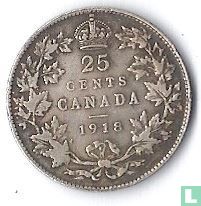 Canada 25 cents 1918 - Afbeelding 1