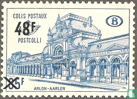 Bahnhof Arlon, mit Aufdruck