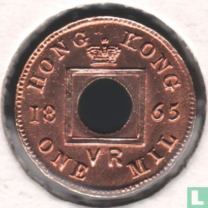 Hong Kong 1 mil 1865 - Image 1