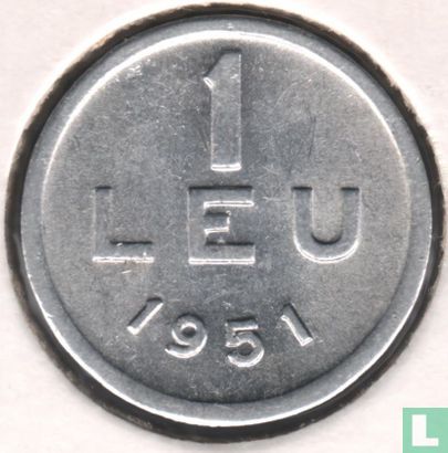 Roemenië 1 leu 1951 - Afbeelding 1