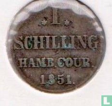 Hamburg 1 schilling 1851 - Afbeelding 1