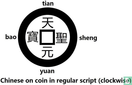 China 1 cash 1023-1031 (Tian Sheng Yuan Bao, regulier schrift) - Afbeelding 3