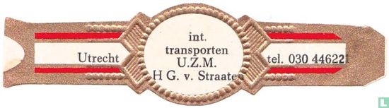 Int. transporten U.Z.M. H.G. v. Straaten - Utrecht - tel. 030 446221 - Afbeelding 1