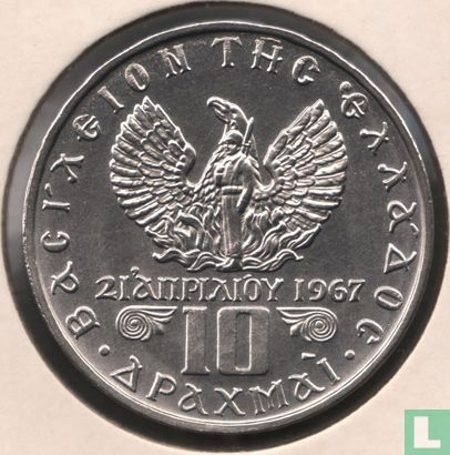 Grèce 10 Drachmai 1973 (royaume) - Image 2