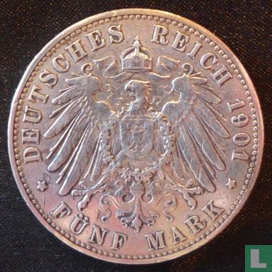 Hambourg 5 mark 1901 - Image 1