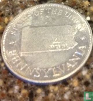 USA  Shell Oil - Coin Game States of the Union -  Pennsyivania  1960s - Bild 1