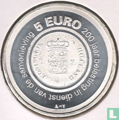 Nederland 5 euro 2006 "200th Anniversary of Financial Authority" - Afbeelding 2