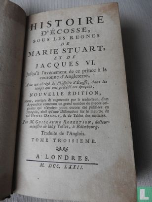 Histoire D’Ecosse, sous les regnes de Marie Stuart et de Jaques VI  - Image 3