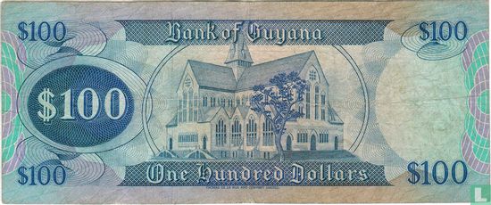 Guyana 100 Dollars (signatures: Archibald Meredith & Carl Greenidge) - Afbeelding 2