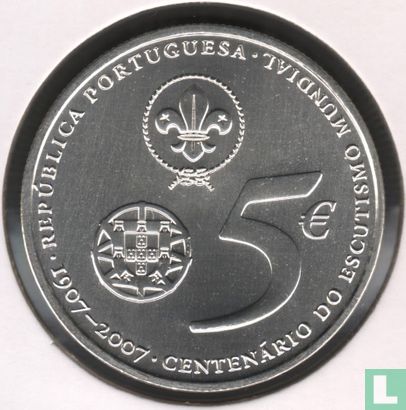 Portugal 5 euro 2007 "100 years World Scouting" - Image 1