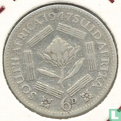 Afrique du Sud 6 pence 1947 - Image 1