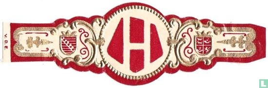 H [Letter "H" op rode vijfhoek] - Afbeelding 1