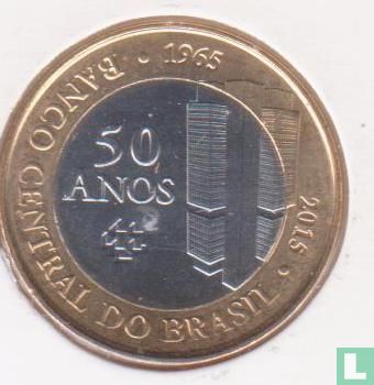Brazilië 1 real 2015 "50 years of Central Bank" - Afbeelding 2