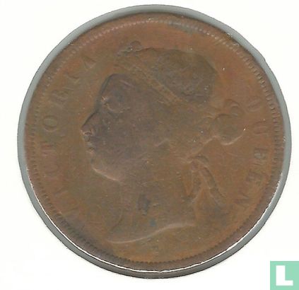 Straits Settlements 1 cent 1874 (H - medailleslag) - Afbeelding 2