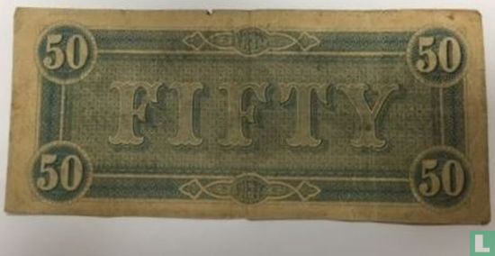États confédérés d'Amérique 50 dollars 1864 - Image 2