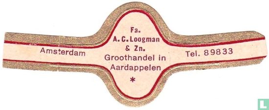 Fa. A.C. Loogman & Zn. Groothandel in Aardappelen - Amsterdam - Tel. 89833 - Afbeelding 1
