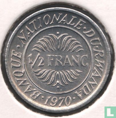 Rwanda ½ franc 1970 - Image 1
