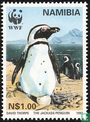 WWF-schwarz Fuß Pinguin