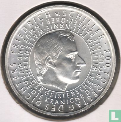 Allemagne 10 euro 2005 "200th anniversary of the death of Friedrich von Schiller" - Image 2