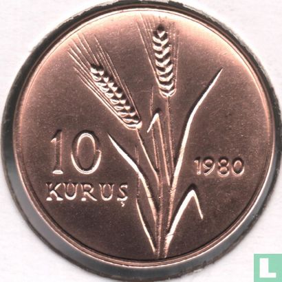 Turkey 10 kurus 1980 "FAO" - Image 1
