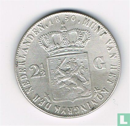 Nederland 2 1/2 gulden 1850 replica - Image 1