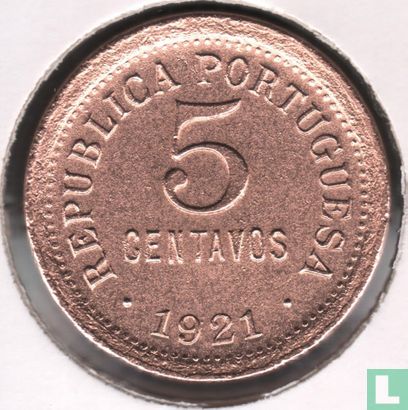 Portugal 5 centavos 1921 - Image 1