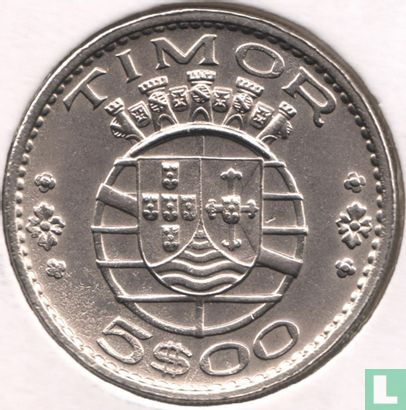 Timor 5 escudos 1970 - Image 2