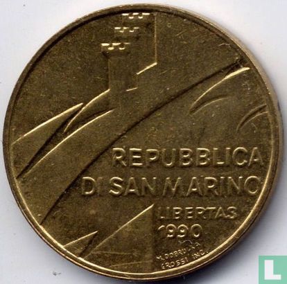 San Marino 20 lire 1990 "1600 years of history" - Image 1