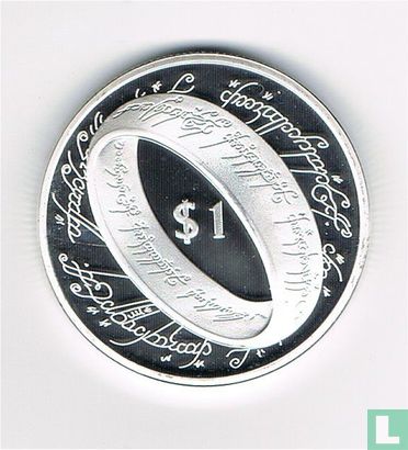 Lord of the Rings zilverkeurige $1,00 munt - Afbeelding 1