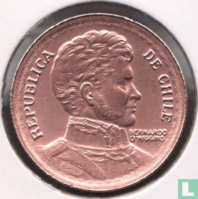 Chili 1 peso 1954 (cuivre) - Image 2