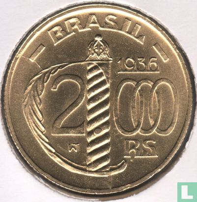 Brasilien 2000 Réis 1936 - Bild 1