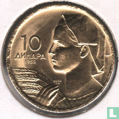 Yougoslavie 10 dinara 1955 - Image 1