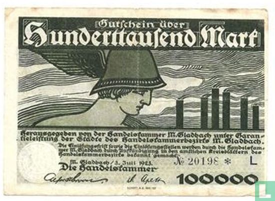 Mönchengladbach 100 000 Mark 1923 (n°) - Image 1