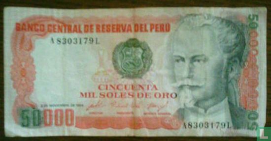 Peru 50.000 Sols de oro - Afbeelding 1