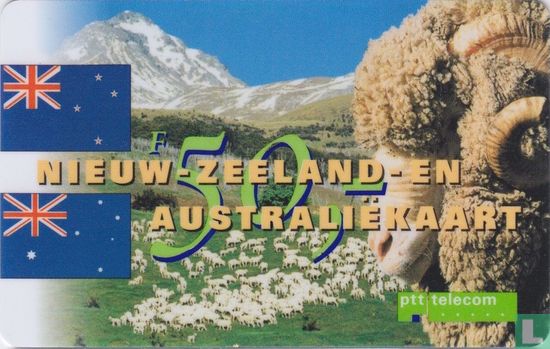 Landenkaart Nieuw Zeeland en Australie - Afbeelding 1