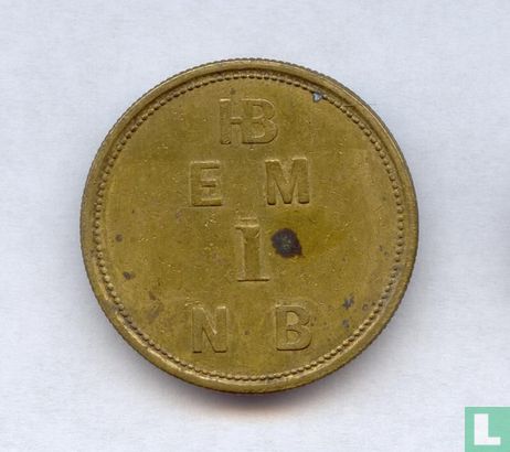 Canada  Hudson Bay Company  East Main 1 penny  Beaver Token  1850s - Afbeelding 1