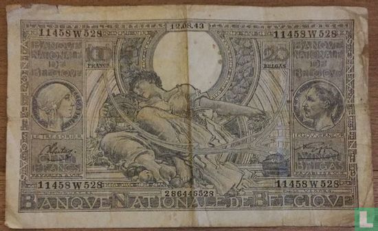 100 Francs20 Belgas (FR) 12-08-1943  - Image 1