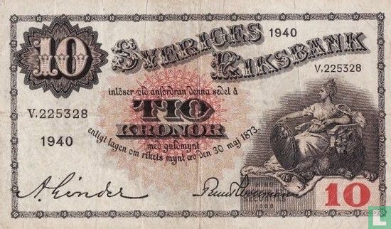 Suède 10 Kronor 1940 - Image 1
