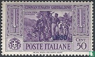 Giuseppe Garibaldi, overprint Lipso