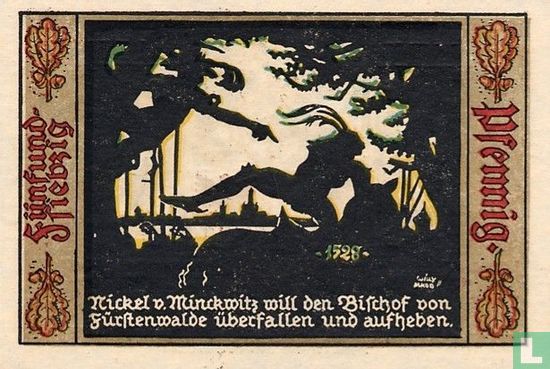 Fürstenwalde. Stadt - 75 Pfennig (3) 1921 - Bild 2