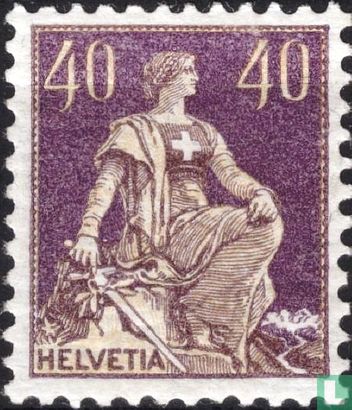 Helvétia assise avec épée - Image 1