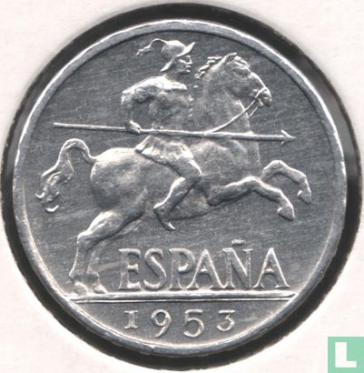 Spain 10 centimos 1953 - Image 1