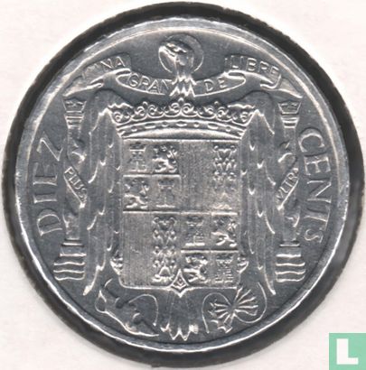 Spain 10 centimos 1953 - Image 2
