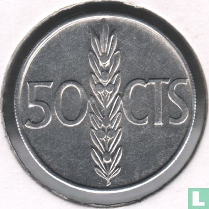 Spain 50 centimos 1975 (1976) - Image 2