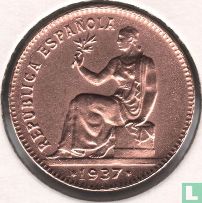 Espagne 50 centimos 1937 (36 - valeur en cercle des rectangles) - Image 1