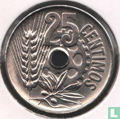 Spain 25 centimos 1934 - Image 2